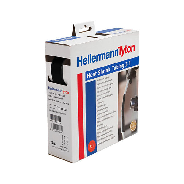 HellermannTyton Warmschrumpfschlauch 3:1 5m sw HIS-3-6/2-POX-BK